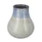 Homeroots 10" Blue And Gray Ombre Ceramic Round Table Vase 574265 - alternate 1