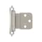 Amerock 3/8in 10 mm Inset Self-Closing, Face Mount Satin Nickel Hinge - 1 Pair BPR7928G10 - alternate 1