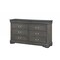 Homeroots 15" Gray Solid Wood Double Dresser 347121 - alternate 5
