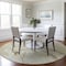Homeroots 8' Ivory Gray And Gold Round Abstract Washable Indoor Outdoor Area Rug 597778 - alternate 3