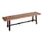 Amerihome Indoor/Outdoor 63 in. Bench with Acacia Top and Metal Base - Black AWOBB63 - alternate 1