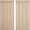 Ekena Millwork Rustic Four Board Joined Board-n-Batten Sandblasted Faux Wood Shutters w/End Batten, 22W x 76H, PR SHUBJE22X76SDPR - alternate 1