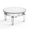 Homeroots 32" Silver Mirrored Glass Round Coffee Table 568899 - alternate 5
