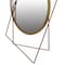 Uniquewise Set of 2 Decorative 20-inch Circle Mirror Featuring 2 Squares Shaped Gold Metal Frame - QI004580.2 - alternate 5