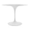 Homeroots 42" White Fiberglass And Metal Dining Table 520860 - alternate 6