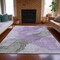 Homeroots 9' X 12' Lavender And Gray Abstract Washable Indoor Outdoor Area Rug 631837 - alternate 5