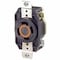Leviton Flanged Locking Receptacle, L14-30R, 30 A, 125/250V AC, Single Phase, 3 Pole, Flush Mount, Black 2710 - alternate 1