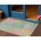 Homeroots 3' X 5' Pink Key Lime And Sky Blue Abstract Washable Indoor Outdoor Area Rug 609214 - alternate 1