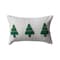 Creative Co-Op Natural/Green Christmas Trees Pillow 9 in. XS5756 - alternate 1