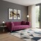Homeroots 88" Fuchsia Velvet Wood Sofa With Toss Pillows 543976 - alternate 7