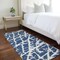 Homeroots 8' Runner Blue and White Abstract Washable Non Skid Indoor Outdoor Runner Rug 559632 - alternate 8