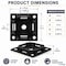 Kable Kontrol Adhesive Cable Tie Mounts, 1-1/2" Sq, UV Black Nylon, PK100 CT286 - alternate 4