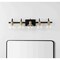 Jonathan Y Marais 36.5" 5-Light Iron/Glass Rustic Vintage LED Vanity Light, Black/Brass Gold JYL3556A - alternate 7
