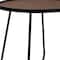 Homeroots 24" Black Wood And Metal Round Cross Legs Coffee Table 554288 - alternate 4