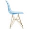 Leisuremod Cresco Plastic Dining Side Chair with Gold Base, Transparent Blue CR19TBUG - alternate 6