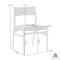 Armen Living Erie Black Woven Paper Cord and Wood Dining Chairs - Set of 2 LCERSIBLK - alternate 5