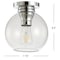 Jonathan Y Atlas 7.75" Metal/Seeded Glass LED Flush Mount, Chrome JYL7443C - alternate 6