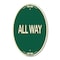 Signmission All Way, 12 Inch X 18 Inch Architectural Oval, Heavy Gauge Aluminum A-OV-G-1218-24407 - alternate 1