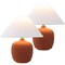 Jonathan Y Delphi 18.25" Minimalist Scandinavian Resin/Iron LED Table Lamp, Matte Wine Red, 2PK JYL5600C-SET2 - alternate 1