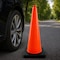 Dsv Standard Traffic Safety Cone 28" with Heavy Black Base, Orange, PVC 97128NT - alternate 3