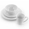 Elama Cara 16 Piece Round Porcelain Dinnerware Set in White EL-CARA - alternate 4