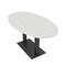 Skutchi Designs Boval Conference Table With Power Unit, 36 in W, 60 in L, White HAR-BOVL-36X60-DOU.BK-WA7976-NA - alternate 1