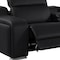 Homeroots 169" Black Italian Leather Reclining USB Sofa 632886 - alternate 5