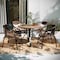 Flash Furniture Lila  Medium Brown Rattan Indoor-Outdoor Restaurant Stack Chair, PK4 4-TLH-037-DK-BN-GG - alternate 4