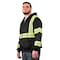 Game Workwear Full Zip Hi-Vis Hoodie, 100% Pique Fleece, Black, S 8775 - alternate 3