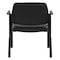 Office Star Products Big and Tall Guest Chair in Dillon Black Fabric with soft PU Arms, Sturdy Black Metal Chair 55052B-R107 - alternate 5