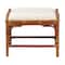 Bali & Pari Morley Marbled Tortoise Natural Rattan Ottoman 268-14698-ZORO - alternate 4