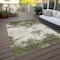 Homeroots 3' X 5' Olive Green Gray And Ivory Abstract Washable Indoor Outdoor Area Rug 599514 - alternate 6