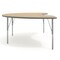 Flash Furniture Commercial Adjustable Height Kidney Activity Table with Short Legs in LT NAT XU-A4872-KIDNY-LTNAT-T-P-GG - alternate 3