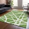 Homeroots 3' X 5' Green And Ivory Geometric Washable Indoor Outdoor Area Rug 600444 - alternate 6