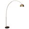 Leisuremod Arco Arched Floor Lamp 75.6in Height with Black Round Marble Base and Metal Dome Lamp Shade, Gold ALBL-BGG-13GG - alternate 6