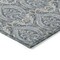 Homeroots 8' Runner Blue and Cream Damask Washable Non Skid Indoor Outdoor Runner Rug 563863 - alternate 5