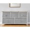 Homeroots 39" Gray and White Steel and Fabric Five Drawer Dresser 470352 - alternate 3