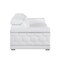 Homeroots 89" White Leather Sofa With Silver Legs 548986 - alternate 5