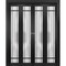 Sartodoors Sliding Closet Double Bi-fold Doors Planum 2112 Black Solid Core Modern Interior PLANUM2112DBF-BLK-96 x 84 (4* 24x84) - alternate 1