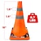 Dsv Standard Collapsible Traffic Cone 18 in with Reflective Collars 1 PK, Orange, Nylon Body 97118С - alternate 3