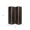 Homeroots 84" Brown Faux Leather Folding Four Panel Screen Room Divider 277094 - alternate 3