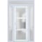 Vdomdoors Front Exterior Prehung FiberGlass Door Frosted Glass / Manux 8552 White Silk / 2 Sidelight Exterior MANUX8552EXD-WS-W14+36+14 x H80-LH - alternate 3