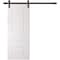 Sartodoors Barn Door 28 x 80 inches, BASIC 9233 White, 6.6FT Rail Track Heavy Hardware Set, Solid Panel Inte BASIC9233BD-B-SKIN-28 - alternate 1