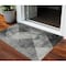 Homeroots 3' X 5' Gray And Black Geometric Washable Indoor Outdoor Area Rug 602845 - alternate 3