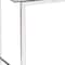 Homeroots 47" Clear and Silver Glass and Metal Writing Desk 402038 - alternate 4