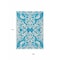 Homeroots 9' X 12' Turquoise And Ivory Damask Washable Indoor Outdoor Area Rug 614471 - alternate 5