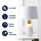 Jonathan Y Pineapple 23" Ceramic LED Table Lamp, White/Gold JYL4019C - alternate 6