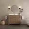 James Martin Vanities Brookfield 48 in. Single Vanity, Pecan w/ Single Hole 3CM White Zeus Silestone  Top & Backsplash 547-V48-PCN-1WZ - alternate 3