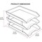 Acrimet Facility 3 Tier Letter Tray Front Load Size Desktop File Organizer Plastic Clear Red 265.7 - alternate 3