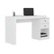 Homeroots 58" White Wood Writing Desk With Two Drawers 723768 - alternate 7